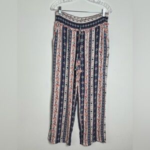 Kingston Grey Women Pants Wide Legs Bohemio Hippie Chic Size XL